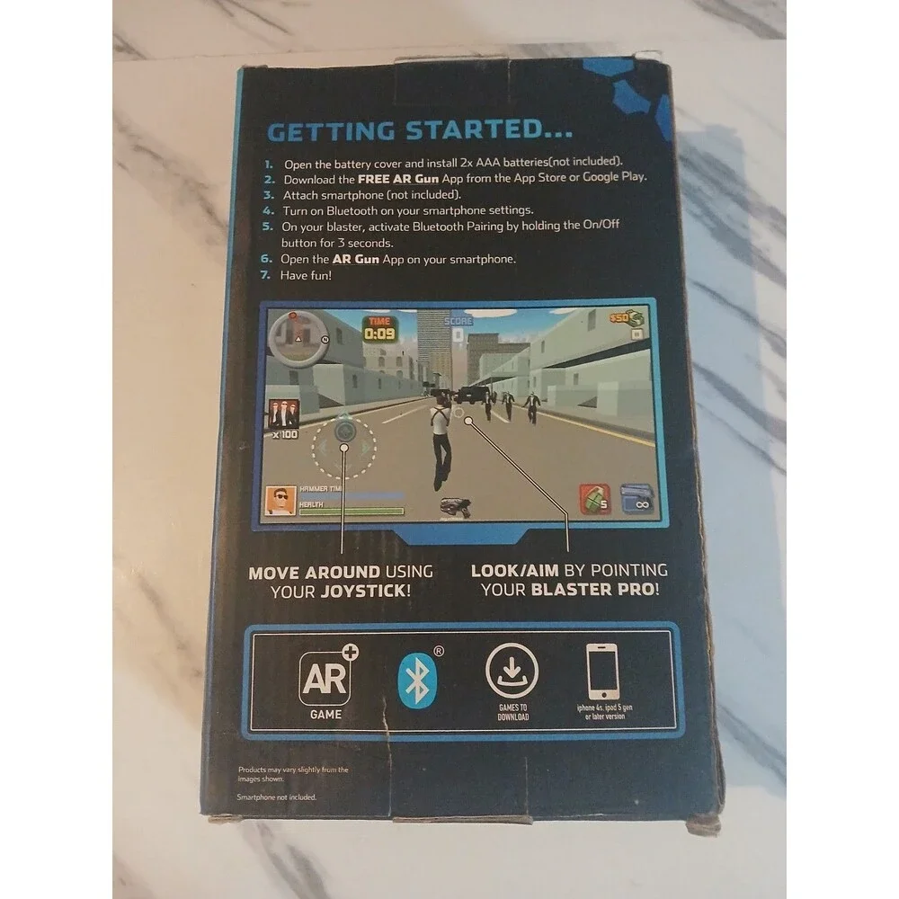 New Worlds AR Augmented Reality Bluetooth Gaming Blaster Pro - Edition ~ Blue